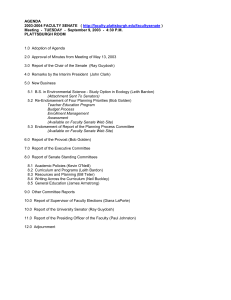 Agenda For Meeting of September 9, 2003