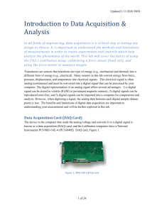Introduction to Data Acquisition & Analysis
