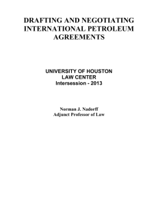 2013 Contract Drafting Narrative - University of Houston Law Center