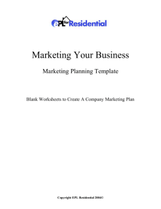 Marketing Planning Template
