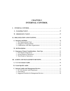 Internal Control - Food Security and Nutrition Network