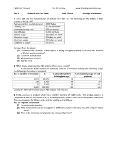 CWA Inter Group-1 Cost Accounting www.bharadwajinstitute.com