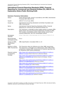 IFRS-CI – Taxonomy