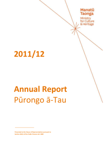 Annual report 2011/12 - Ministry for Culture and Heritage