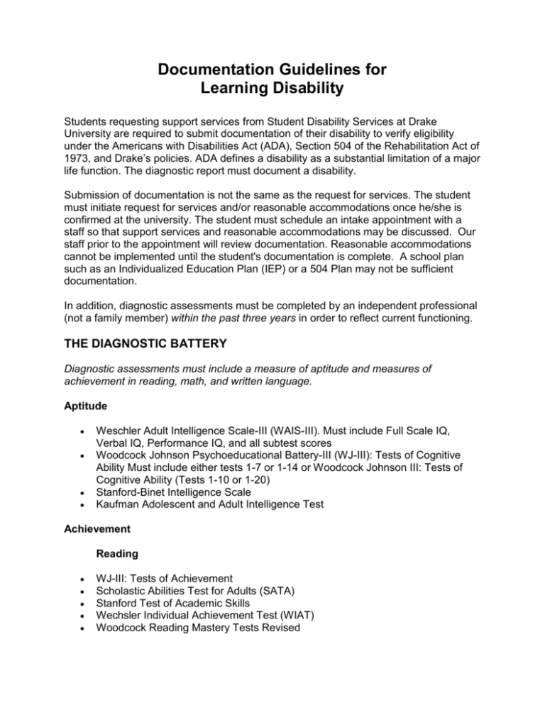 Learning Disability