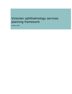 Victorian ophthalmology service planning framework (October 2005)