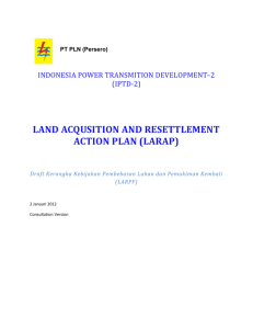 5. land acquisition and resettlement action plan (larap)