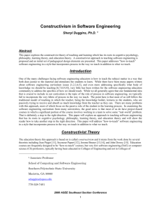 Constructivism in Software Engineering