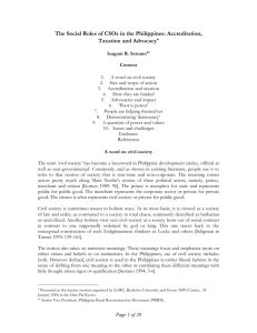 The Social Roles of NGOs in the Philippines, Taxation