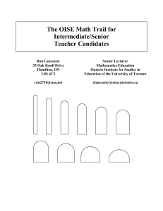 The OISE Math Trail for