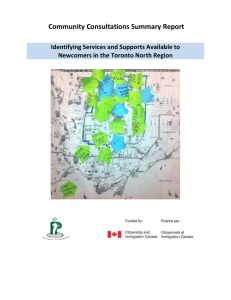 Toronto North LIP Sessions - Summary Report