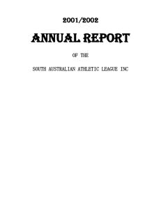 2001/2002 Annual Report - South Australian Athletic League