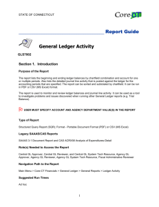 General Ledger Activity (GLS7002) - Core-CT