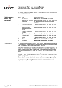 Insurance brokers - proposal form (UK)