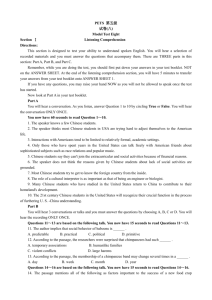 PETS 第五级 试卷(八) Model Test Eight Section Ⅰ Listening