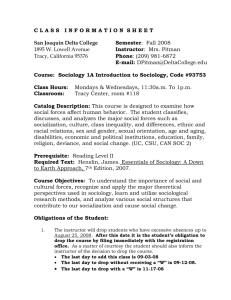 classinformationsheet - San Joaquin Delta College