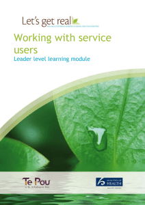 Let's get real: Working With Service Users learning module