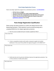 Pulse Design Registration Qualification