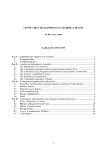 Table of Contents - APEC Competition Policy & Law Database