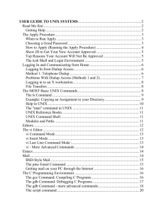 user guide to unix systems - UMass Boston Computer Science