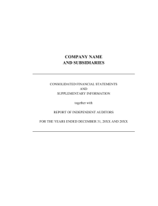 Consolidated Financial Institution Disclosures