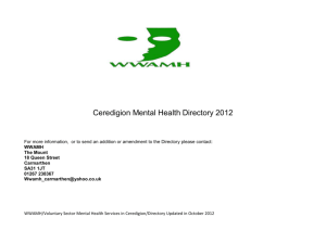 group/organisation - West Wales Action for Mental Health