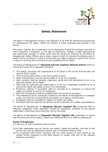 Revision of This Safety Statement