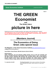 Why Sponsor a Green Economics Event?