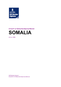 Country of origin information report Somalia July 2008