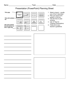 Presentation (PowerPoint) Planning Sheet