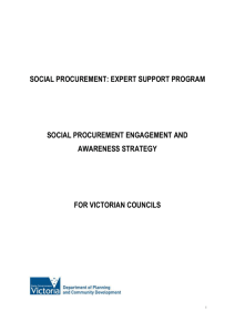 Social procurement engagement and awareness