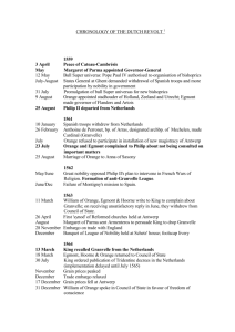 CHRONOLOGY OF DUTCH REVOLT