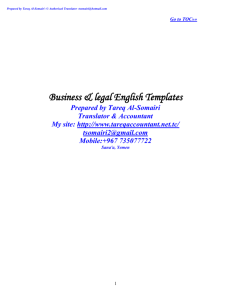 Business & legal English Templates