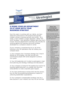 6 Signs Your HR Department Is At Odds With Your Business Strategy