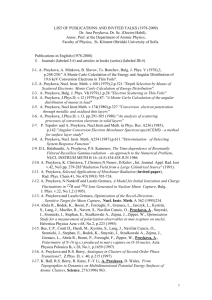 LIST OF PUBLICATIONS - Atomic physics department