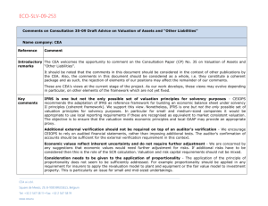 CEA Response to CEIOPS Level 2 Consultation Paper n°37 on: