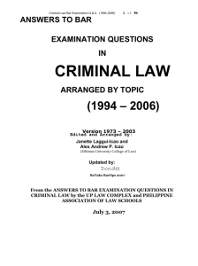 Criminal Law Suggested Answers