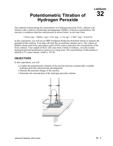 Half Titration Peroxide - The Cervantes Chemistry Page
