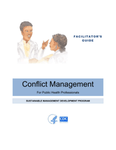 Conflict Management for Public Health Professionals