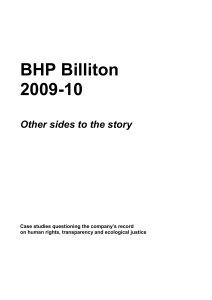 BHP Billiton 2009-10 - London Mining Network