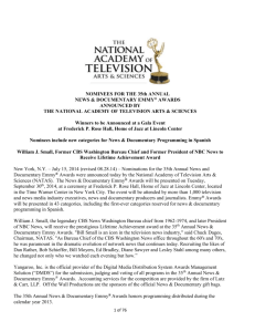News 35th Nominations Rev - The National Academy of Television