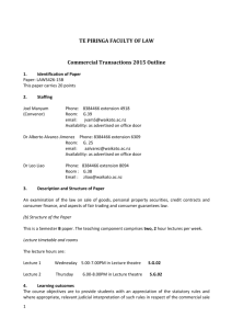 LAWS426-15B Commercial Transactions