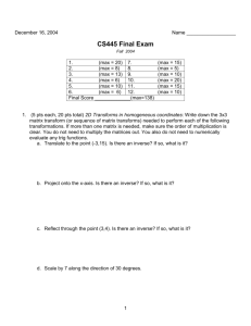 CS445 Final Exam