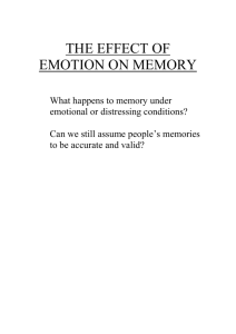 THE EFFECT OF EMOTION ON MEMORY