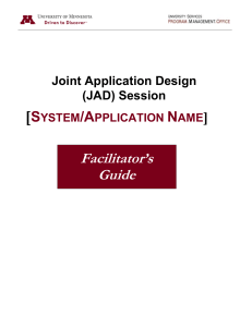 Joint Project Planning/Design Session Facilitators Guide