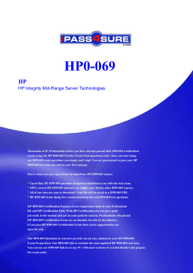 HP0-069 HP HP Integrity Mid-Range Server Technologies