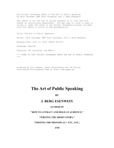 The Project Gutenberg EBook of The Art of Public Speaking