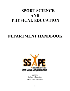 sport science, physical education and dance