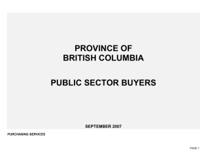 public sector directory - BC Bid