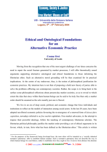 Ethical and Ontological Foundations